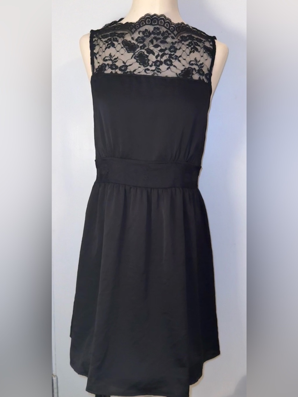 Free People Black Sleeveless Floral Lace Dress - Picture 6 of 10